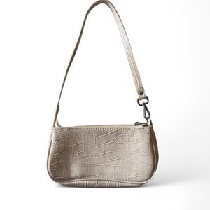 white and cream mini shoulder bag